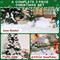 Christmas Fake Snow 3-Piece Set Decorations, Snow Blanket Roll, Artificial Snowflakes, Fluffy Snow for Christmas Village Houses Display Winter White Wonderland Kitchen Table Top Decor
